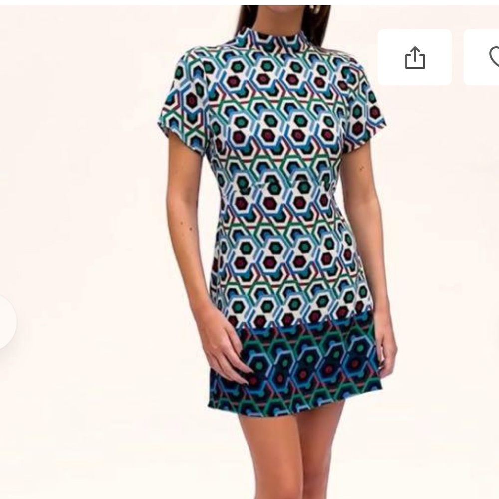 Zara NWT Zara | Hexagon Printed Shift Dress SIZE S